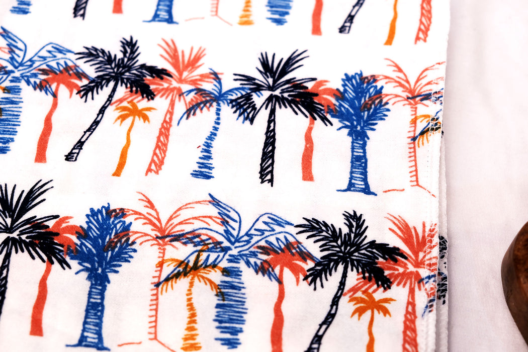 Orange & Blue Palm Trees - Paperless Kitchen Towels