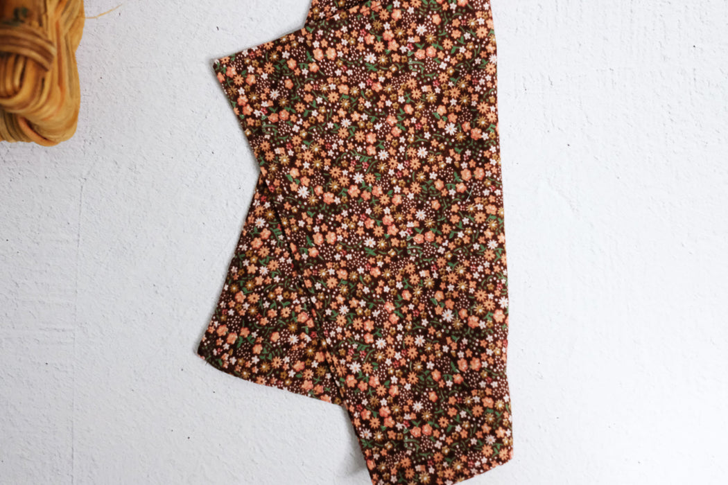 Brown Ditsy Floral - Set of 6 | ReMade Cloth Napkins