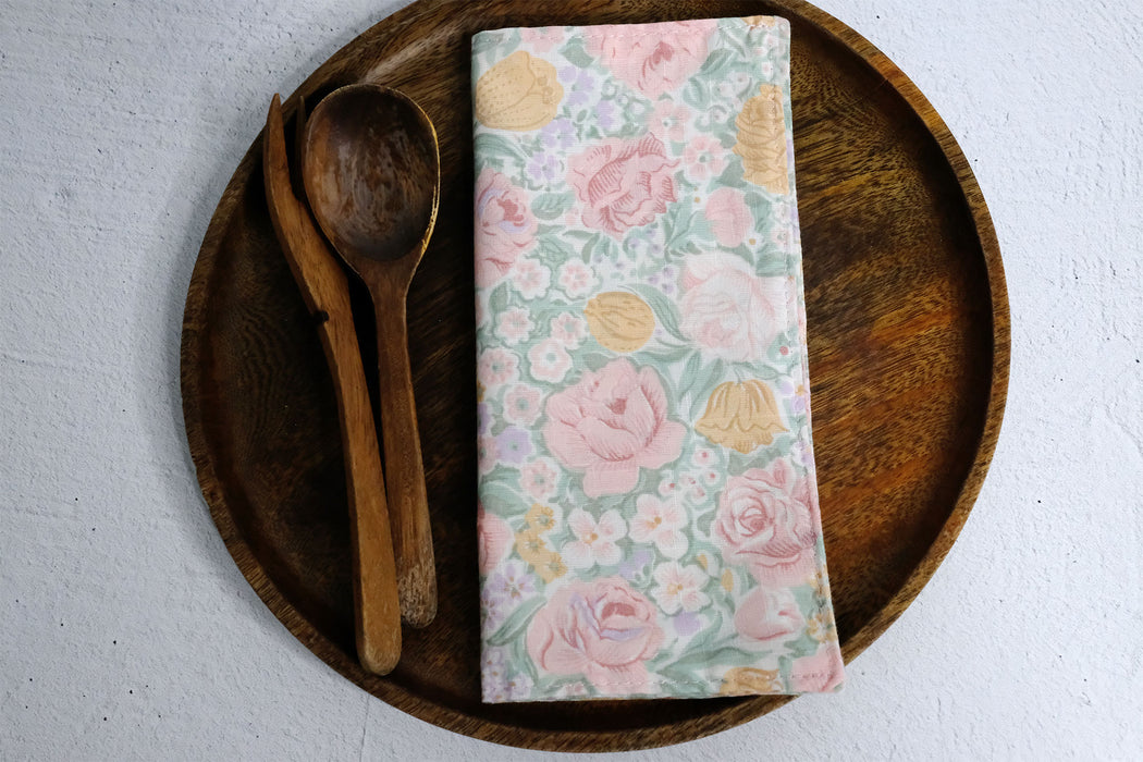 Pastel Flowers - Set of 6 | ReMade Cloth Napkins