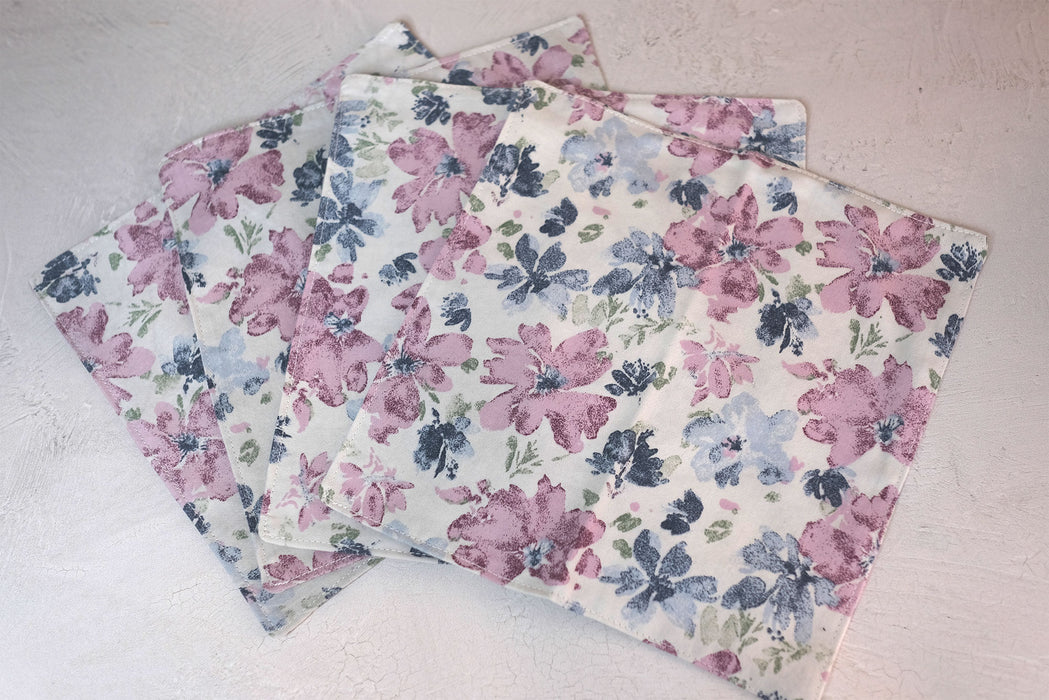Purple Flowers | ReMade Cloth Napkins