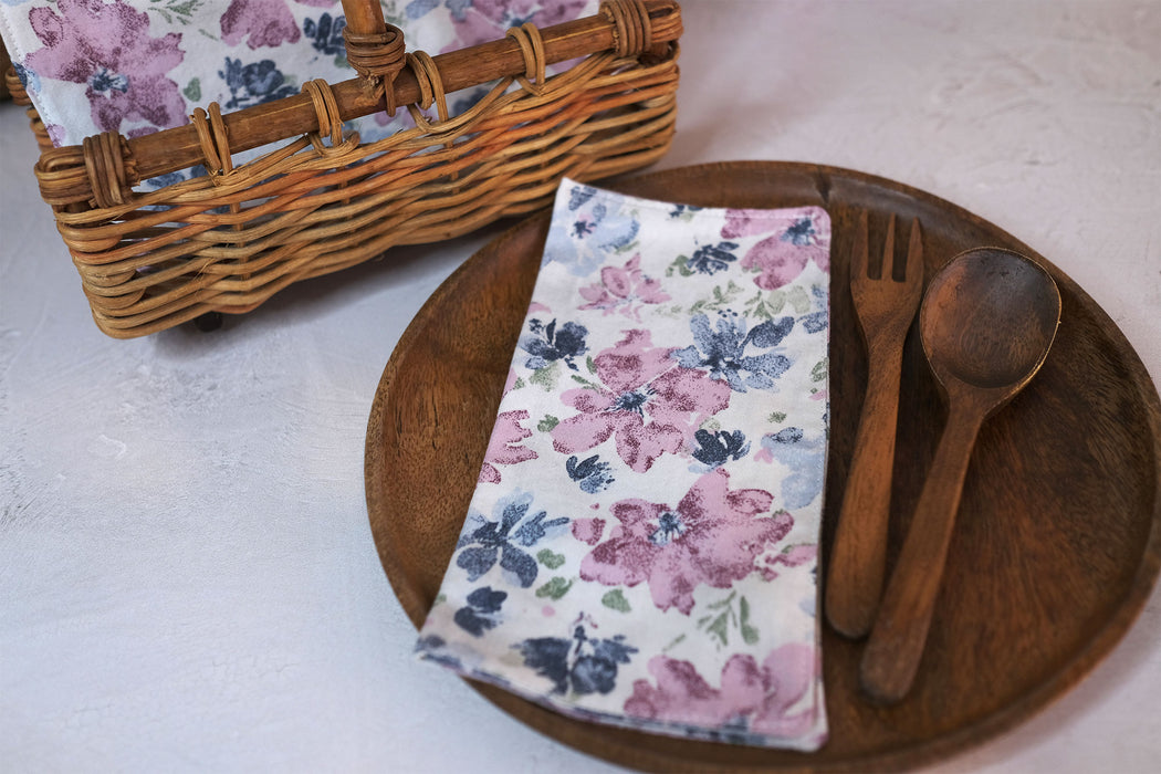 Purple Flowers | ReMade Cloth Napkins