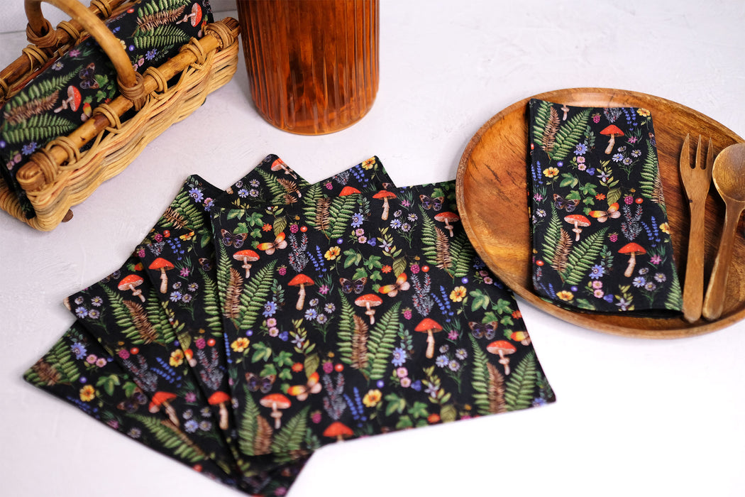 Woodland Mushrooms - Cloth Napkins
