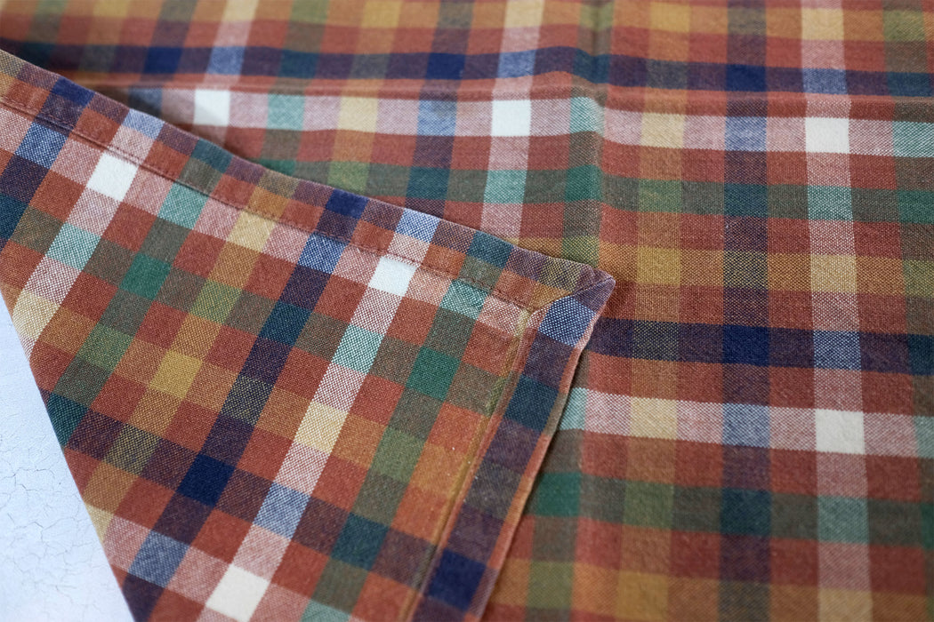 Autumn Plaid - Vintage Cloth Napkins, Dinner Size