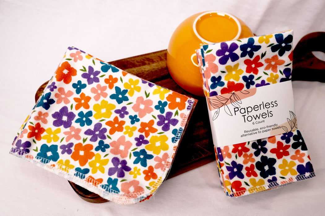 Colorful Flowers - Paperless Kitchen Towels