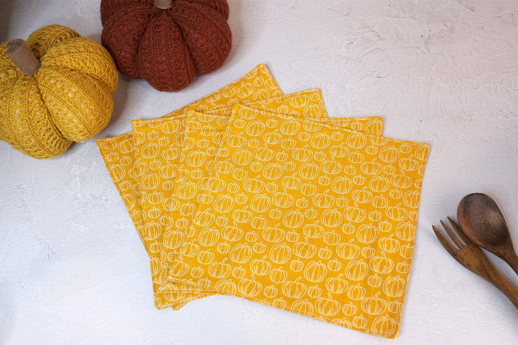 Golden Yellow Pumpkins - Cloth Napkins