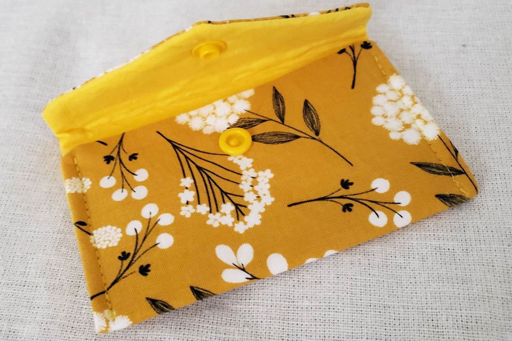 Golden Yellow Floral - Fabric Wallet