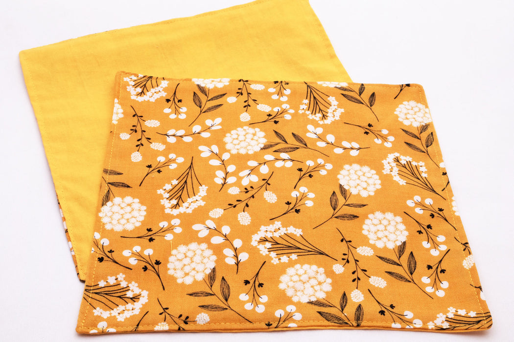 Golden Yellow Floral - Cloth Napkins