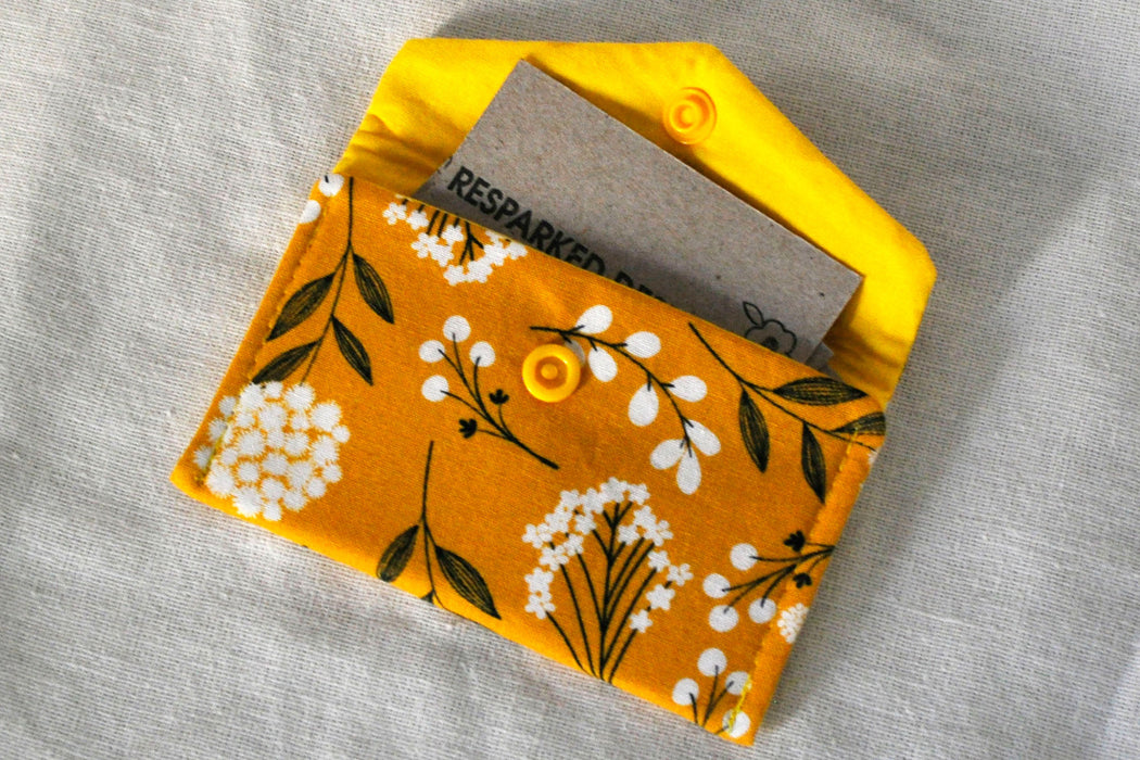 Golden Yellow Floral - Fabric Wallet
