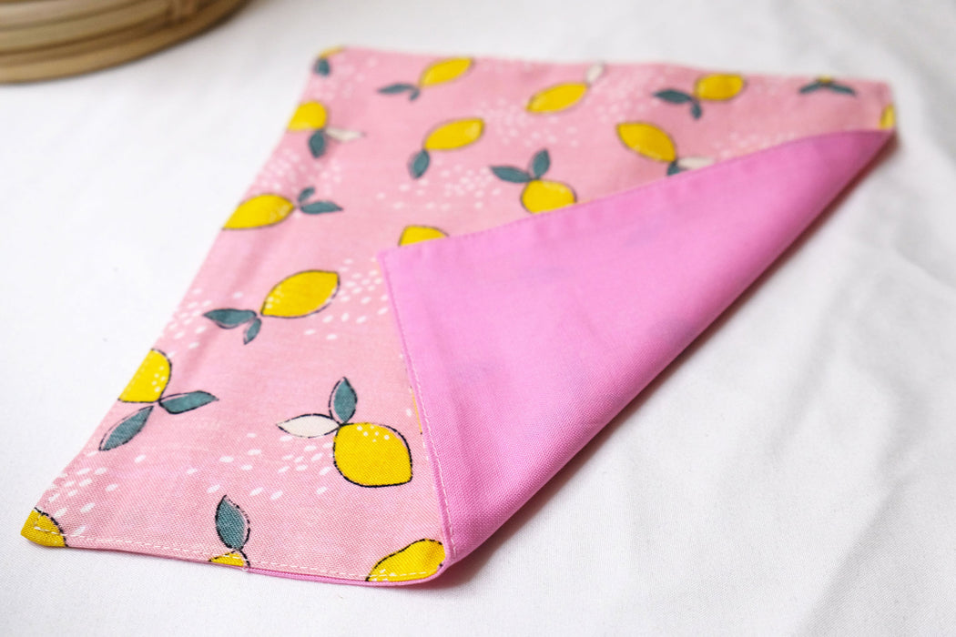 Lemons on Pink - Cloth Napkins
