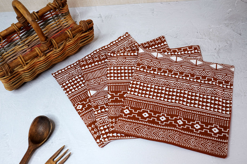 Modern Geometric Print - Cloth Napkins