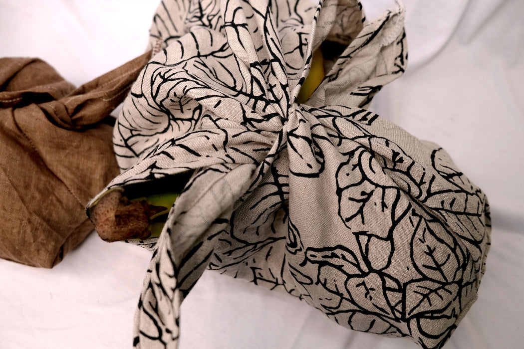 Plant Outlines Linen - Bento Bag