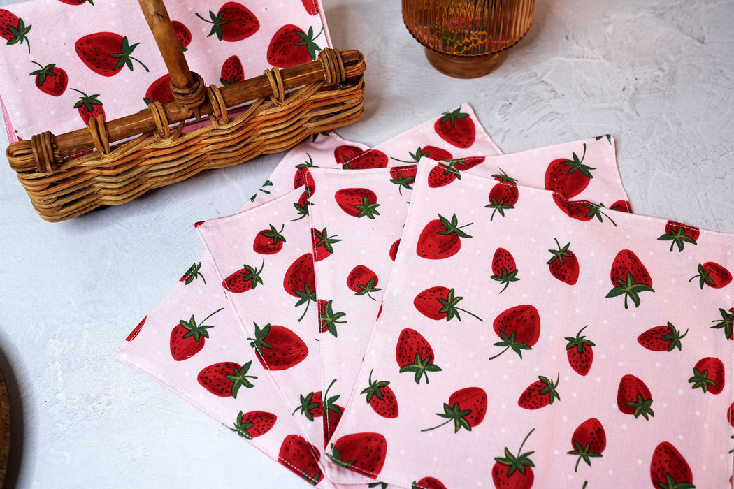 Strawberries - Cloth Napkins